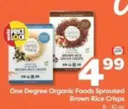 Weis Markets One Degree Organic Foods Sprouted Brown Rice Crisps offer