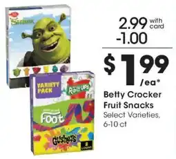 Fry's Betty Crocker Fruit Snacks offer