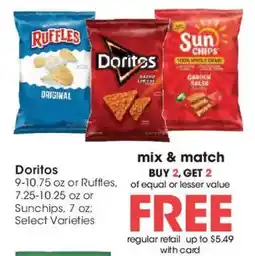 Fry's Doritos or Ruffles or Sunchips offer