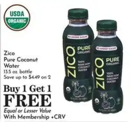 Pavilions Zico Pure Coconut Water offer