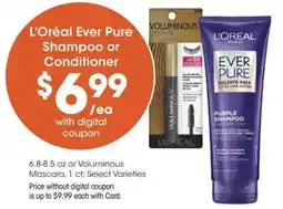 Fry's L'Oréal Ever Pure Shampoo or Conditioner offer