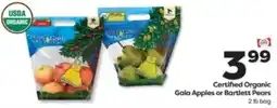 Weis Markets Daisy Girl Organics Gala Apples or Bartlett Pears offer
