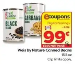 Weis Markets Weis by Nature Canned Beans offer