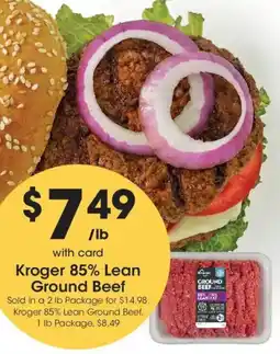 Fry's Kroger 85% Lean Ground Beef offer