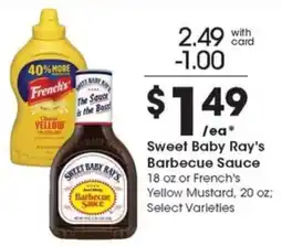Metro Market Sweet Baby Ray's Barbecue Sauce offer