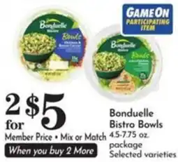Pavilions Bonduelle Bistro Bowls offer