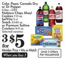 Pavilions Coke, Pepsi, Canada Dry or Dr Pepper offer