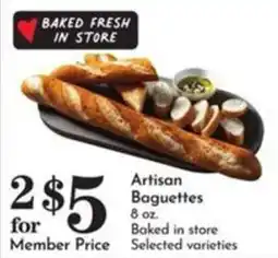 Pavilions Artisan Baguettes offer