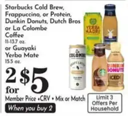 Pavilions Starbucks Cold Brew, Frappuccino offer