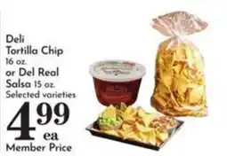 Pavilions Deli Tortilla Chip or Del Real Salsa offer