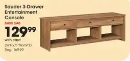 Fred Meyer Sauder 3-Drawer Entertainment Console offer