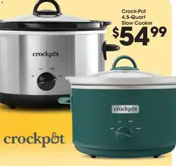 Fry's Crock-Pot 4.5-Quart Slow Cooker offer