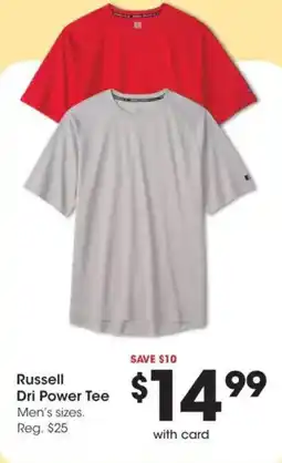 Fred Meyer Russell Dri Power Tee offer