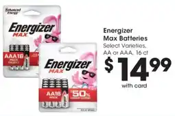 Fry's Energizer Max Batteries offer