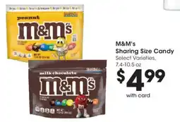 Fry's M&M's Sharing Size Candy offer