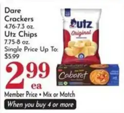 Pavilions Dare Crackers Utz Chips offer