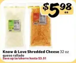 Fresco y Más Know & Love Shredded Cheese offer