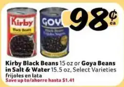 Fresco y Más Kirby Black Beans or Goya Beans offer