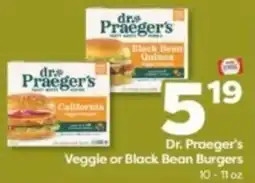 Weis Markets Dr. Praeger's Veggie or Black Bean Burgers offer
