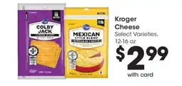 Fry's Kroger cheese select varieties offer