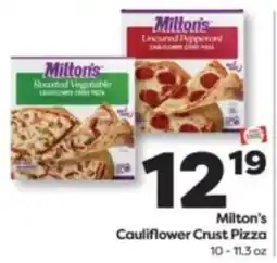 Weis Markets Milton's Cauliflower Crust Pizza offer