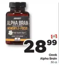 Weis Markets Onnit Alpha Brain offer