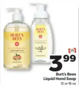 Weis Markets Burt's Bees Liquid Hand Soap offer