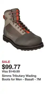 Cabela's Simms Tributary Wading Boots for Men - Basalt - 7M offer