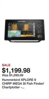 Cabela's Humminbird XPLORE 9 CHIRP MEGA SI Fish Finder/Chartplotter - Control Head Only offer