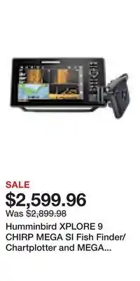 Cabela's Humminbird XPLORE 9 CHIRP MEGA SI Fish Finder/Chartplotter and MEGA Live 2 Imaging Transducer Bundle offer