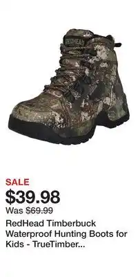 Cabela's RedHead Timberbuck Waterproof Hunting Boots for Kids - TrueTimber Strata - 11 Kids offer