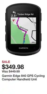 Cabela's Garmin Edge 840 GPS Cycling Computer Handheld Unit offer
