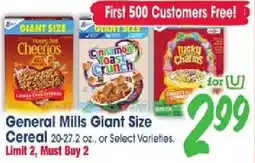 Jewel-Osco General Mills Giant Size Cereal offer