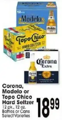 Jewel-Osco Corona, Modelo or Topo Chico Hard Seltzer offer
