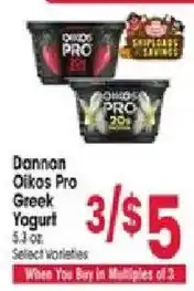 Jewel-Osco Dannon Oikos Pro Greek Yogurt offer