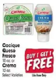 Jewel-Osco Cacique Queso Fresco or Crema offer