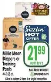 Jewel-Osco Millie Moon Diapers or Training Pants offer