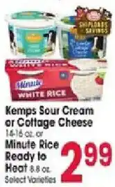 Jewel-Osco Kemps Sour Cream or Cottage Cheese or Minute Rice offer
