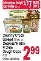 Jewel-Osco Country Crock Spread or Cookies 'N Milk Protein Dough Cups offer