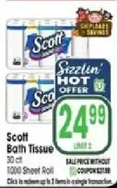 Jewel-Osco Scott Bath Tissue offer