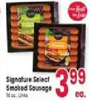 Jewel-Osco Signature Select Smoked Sausage offer