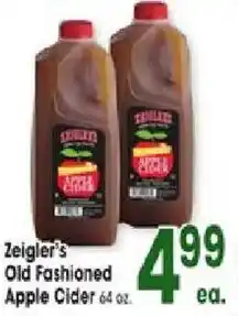 Jewel-Osco Zeigler's Old Fashioned Apple Cider offer