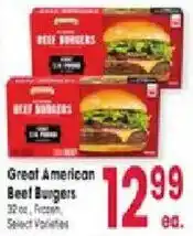 Jewel-Osco Great American Beef Burgers offer