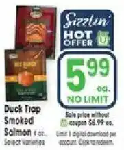 Jewel-Osco Duck Trap Smoked Salmon offer