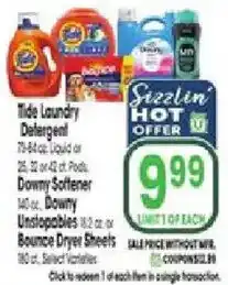 Jewel-Osco Sizzlin' Tide Laundry Detergent offer