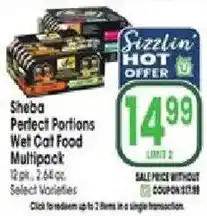 Jewel-Osco Sheba Perfect Portions Wet Cat Food Multipack offer