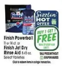 Jewel-Osco Finish Powerball or Finish Jet Dry Rinse Aid offer