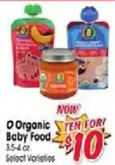 Jewel-Osco O' Organic Baby Food offer