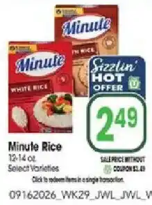 Jewel-Osco Minute Rice offer