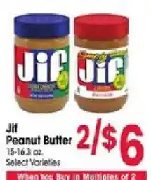 Jewel-Osco Jif peanut butter offer